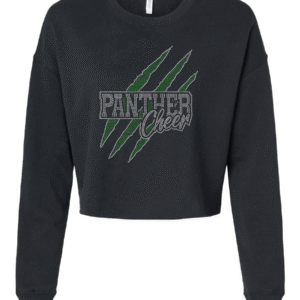 Panther Cheer Bling Cropped Crewneck