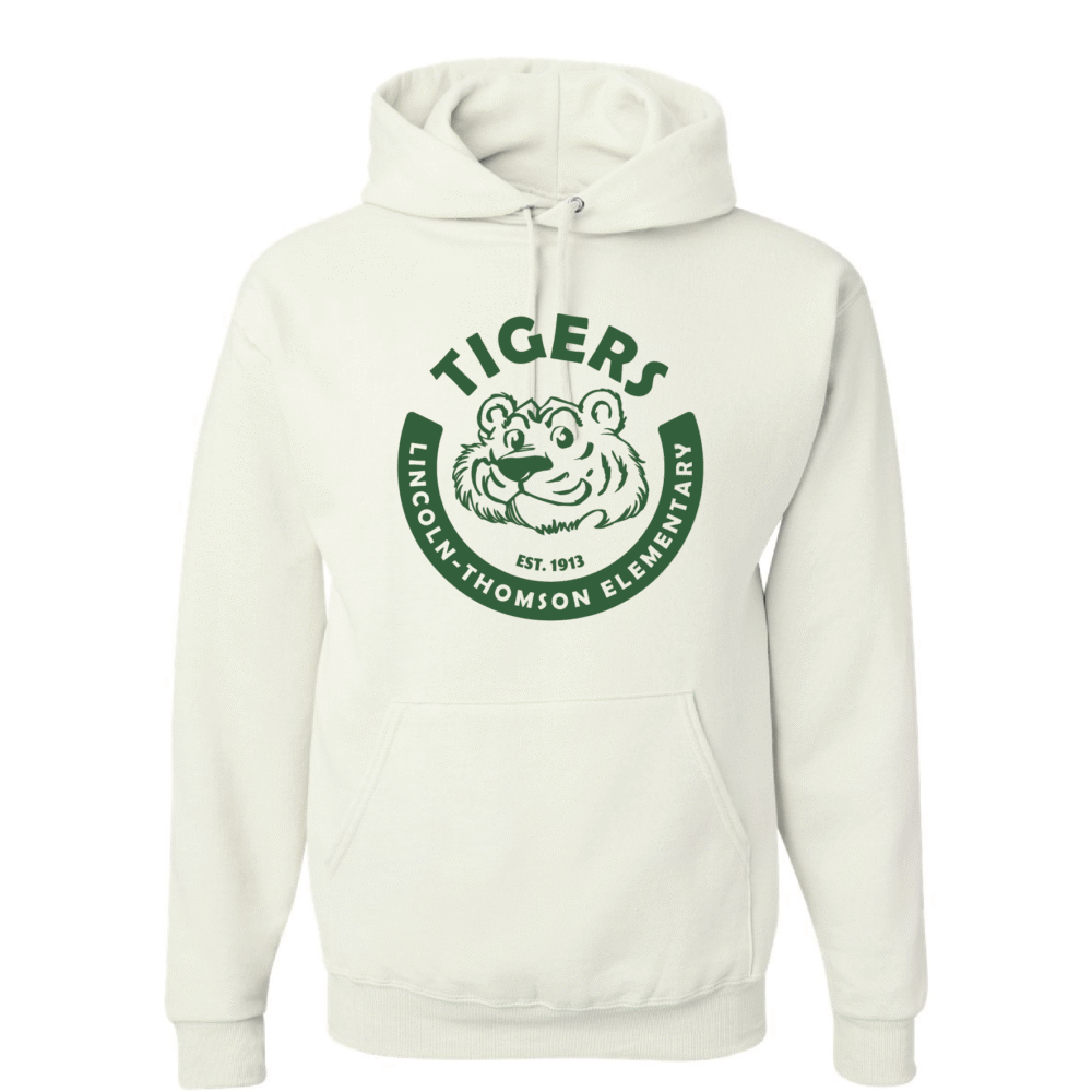 Hoodie - Lincoln-Thomson Tigers Circle – Outline - Image 4