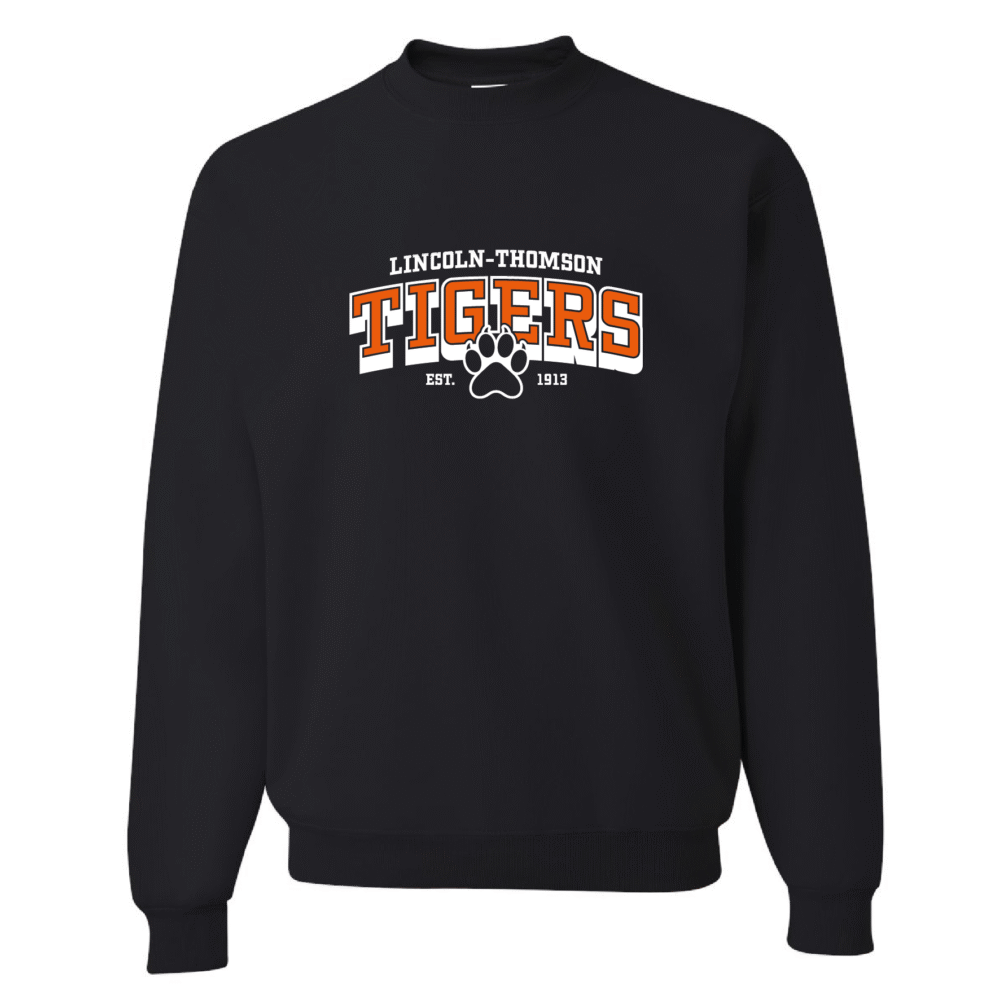 Crewneck - Lincoln-Thomson Block Tigers – Two-Tone - Image 2