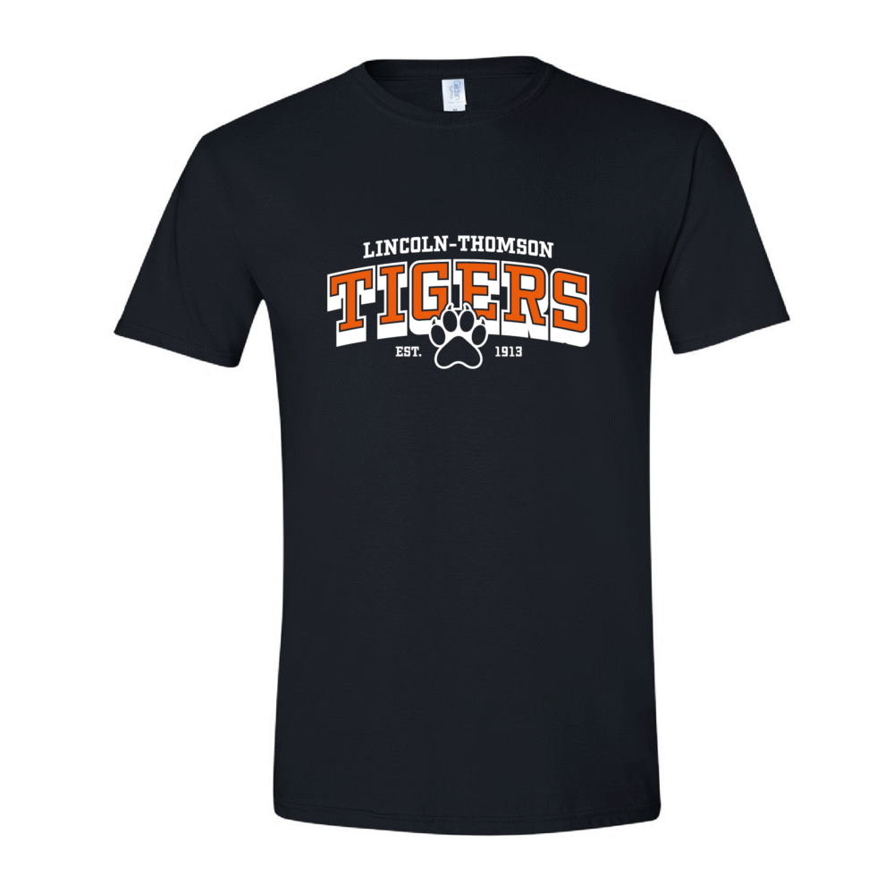 T-Shirt - Lincoln-Thomson Block Tigers – Two-Tone - Image 3