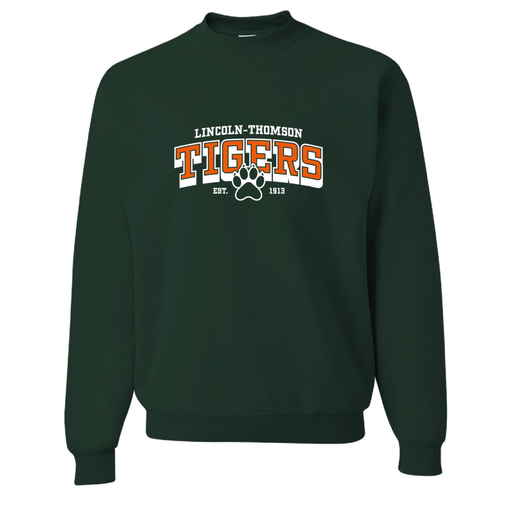 Crewneck - Lincoln-Thomson Block Tigers – Two-Tone