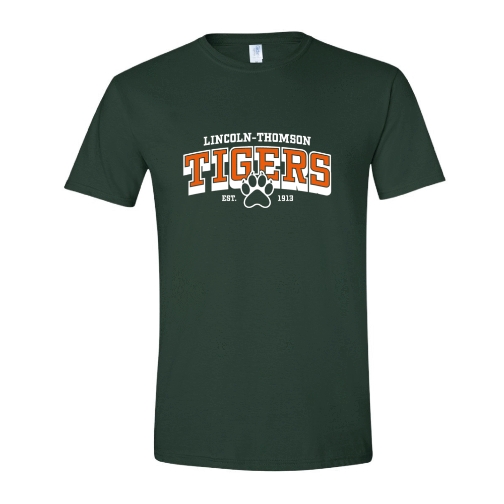 T-Shirt - Lincoln-Thomson Block Tigers – Two-Tone - Image 4