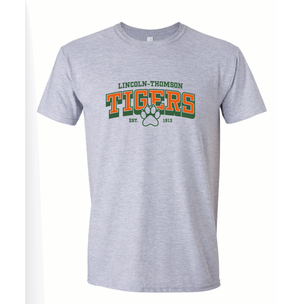 T-Shirt - Lincoln-Thomson Block Tigers – Two-Tone - Image 5