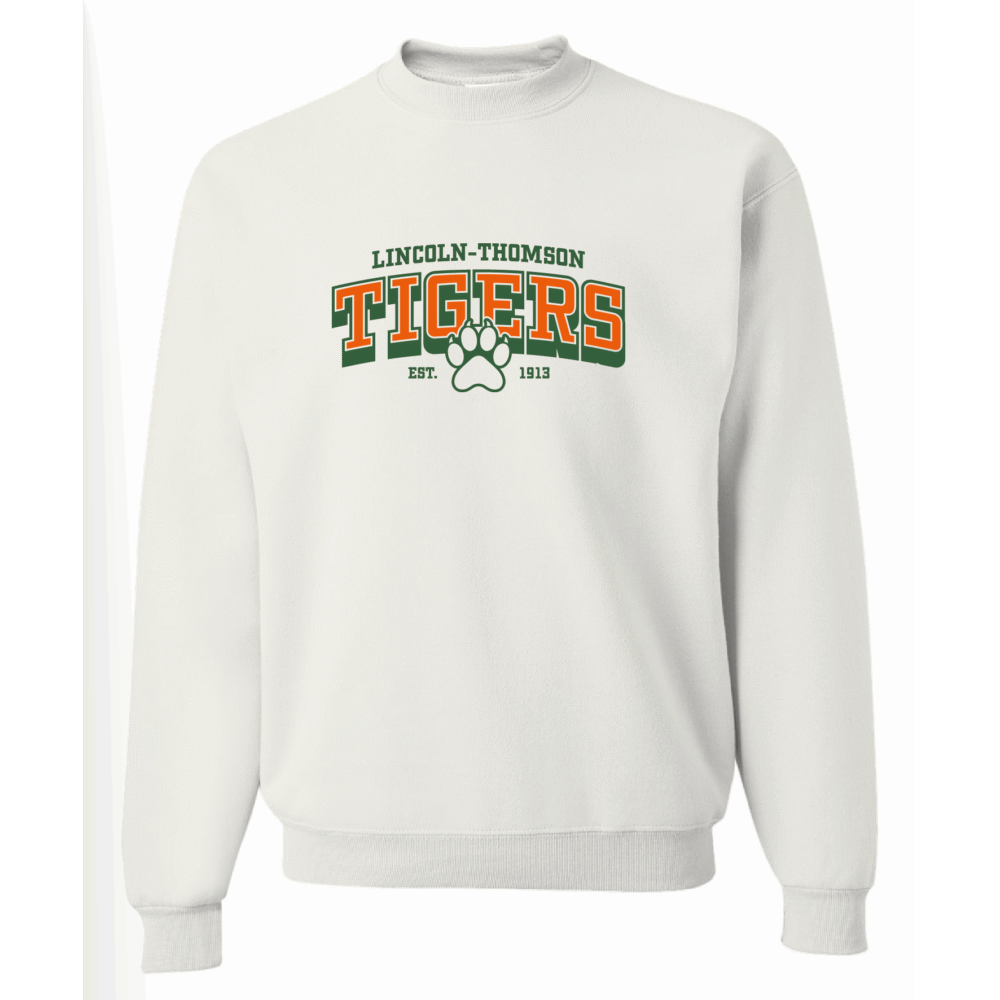 Crewneck - Lincoln-Thomson Block Tigers – Two-Tone - Image 5