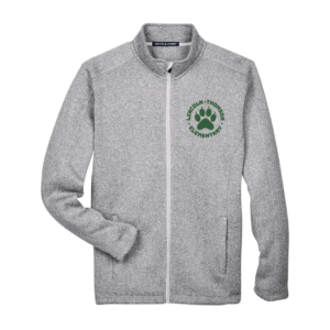 Men's Full-Zip Fleece- Embroidered Lincoln-Thomson Paw