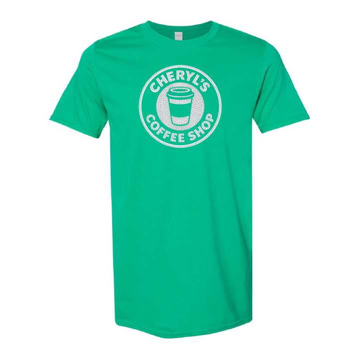 Cheryl's Coffee Shop Bling T-Shirt